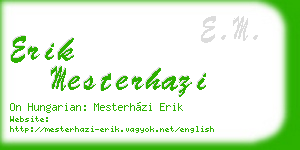 erik mesterhazi business card