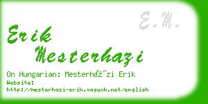erik mesterhazi business card